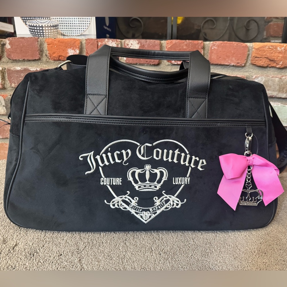 Juicy Couture Black Bag with Pink Accent - Brand New w/ Tags